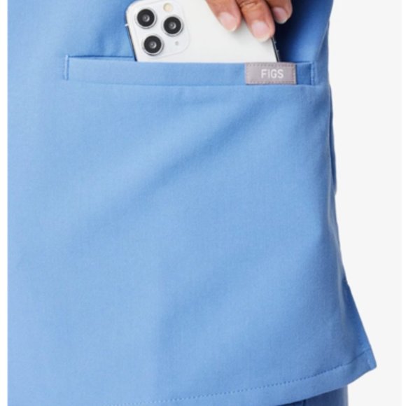 Figs Ceil Blue Scrub Set: XXS - Picture 2 of 5